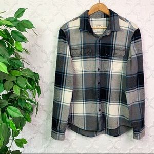 American Eagle Blue Black Plaid Flannel Shirt